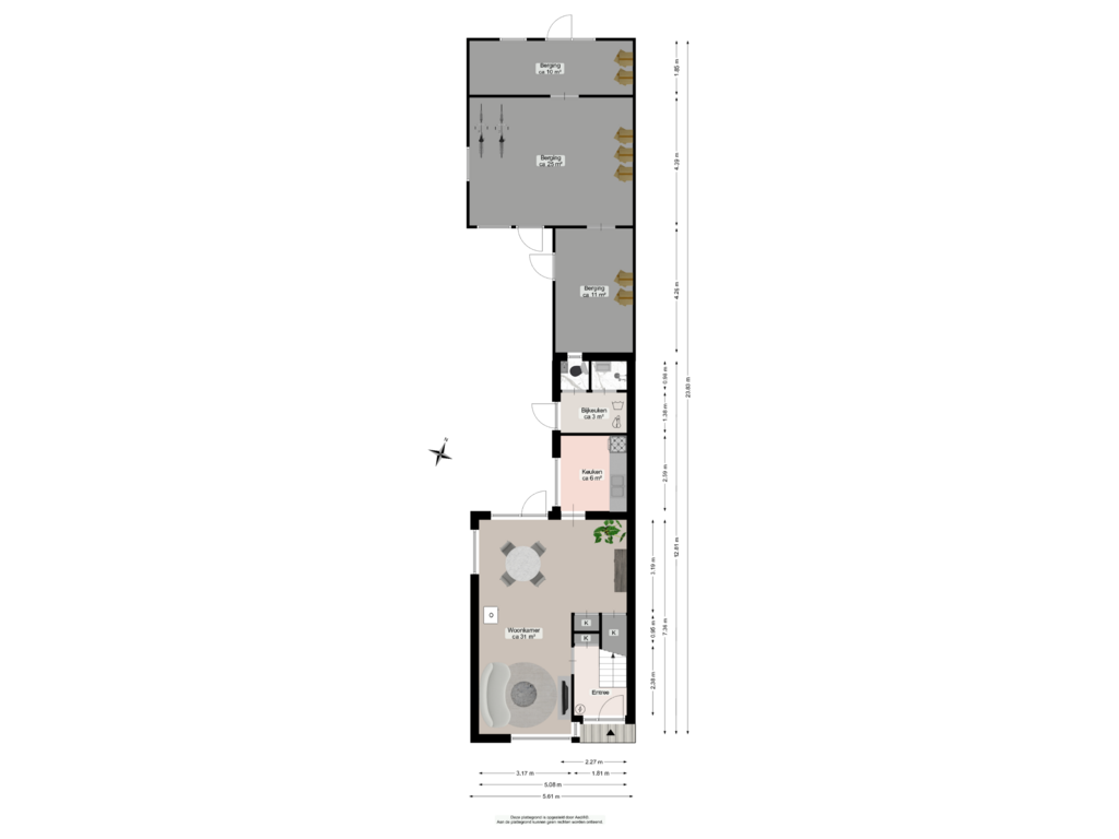 Bekijk plattegrond van Begane grond van Westerwoldestraat 1