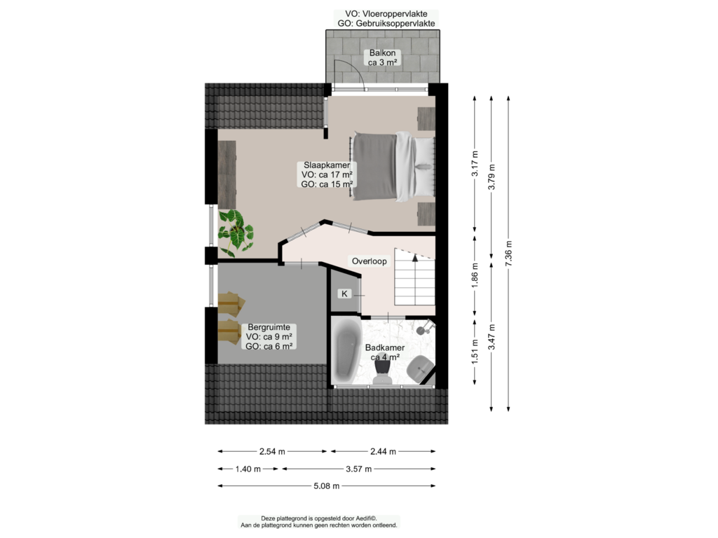 Bekijk plattegrond van Eerste verdieping van Westerwoldestraat 1