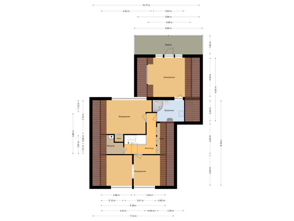 View floorplan of Eerste verdieping of Keplerlaan 12