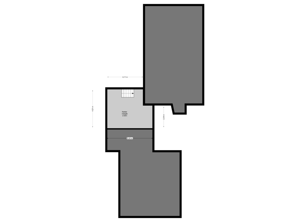 View floorplan of Kelder of Voorthuizerstraat 31