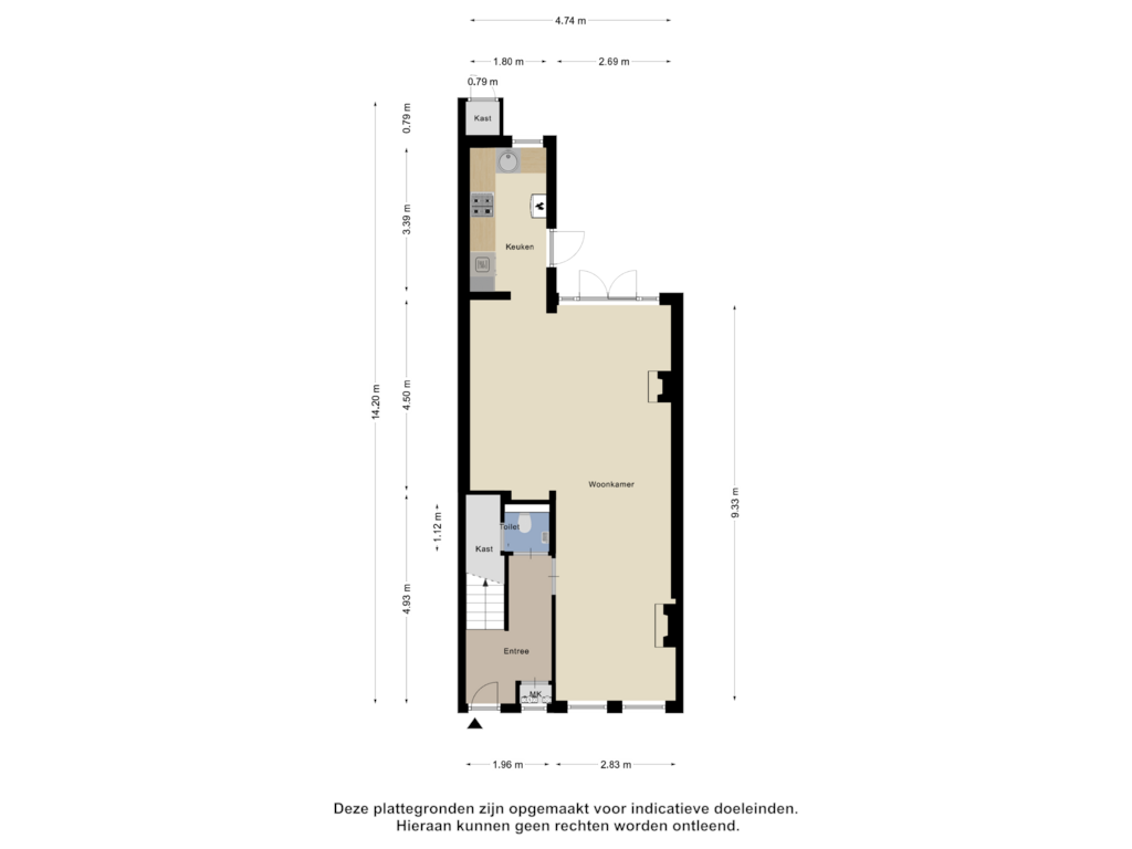 Bekijk plattegrond van Begane Grond van Polderstraat 59