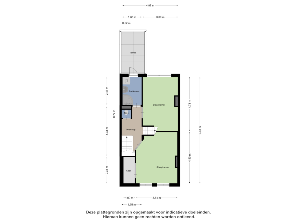 Bekijk plattegrond van Eerste Verdieping van Polderstraat 59