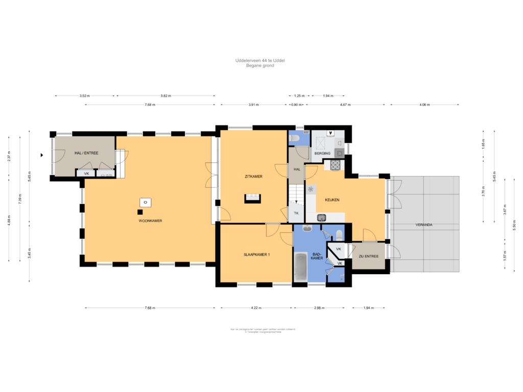 Bekijk plattegrond van Begane grond van Uddelerveen 44