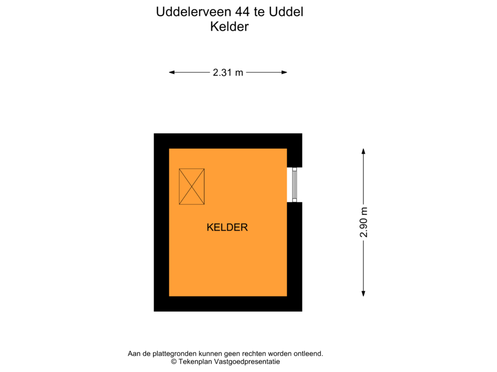 Bekijk plattegrond van Kelder van Uddelerveen 44