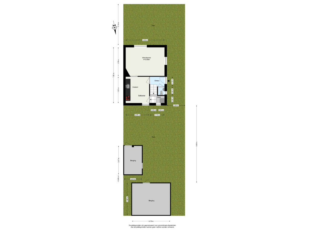 Bekijk plattegrond van Begane Grond Tuin van Moriaanseweg Oost 277