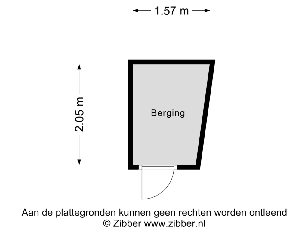 Bekijk plattegrond van Berging van Burgemeester Van Haarenlaan 1007-B