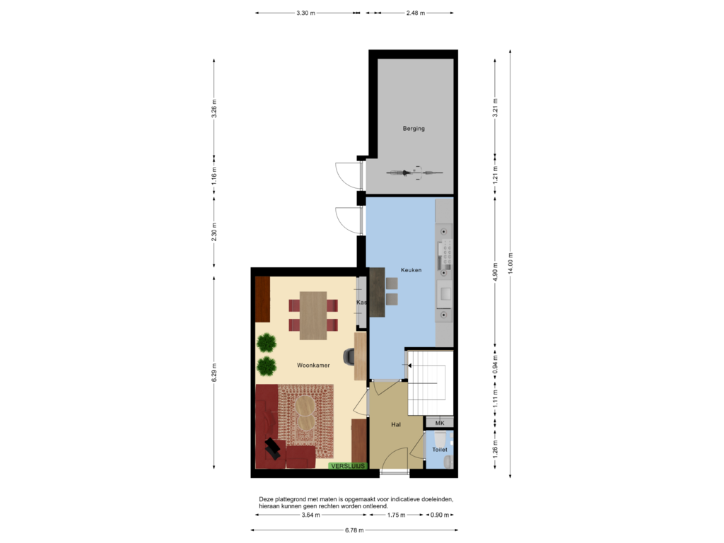 Bekijk plattegrond van First floor van Langeweg 36