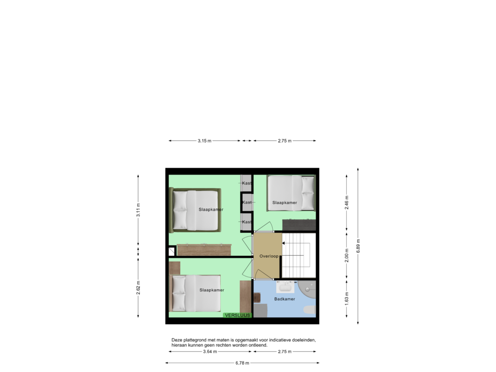 Bekijk plattegrond van Second floor van Langeweg 36