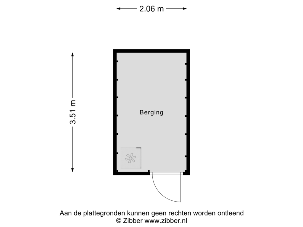 Bekijk plattegrond van Berging van De Vissersingel 16