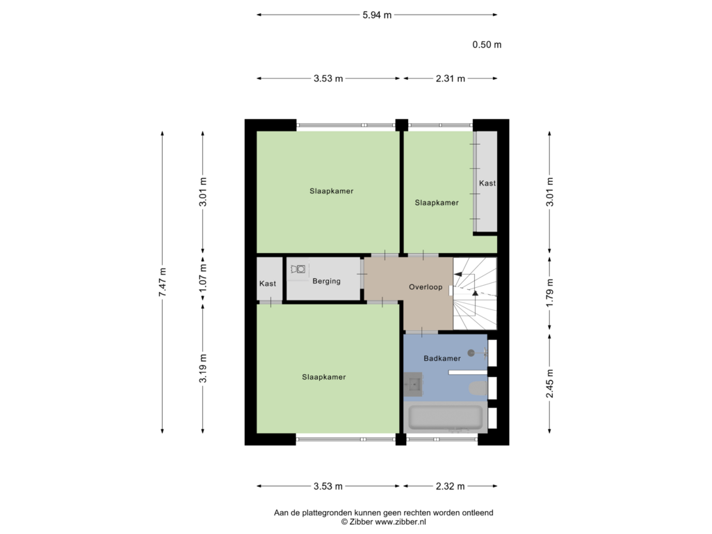 View floorplan of Eerste Verdieping of Pater Pirestraat 2