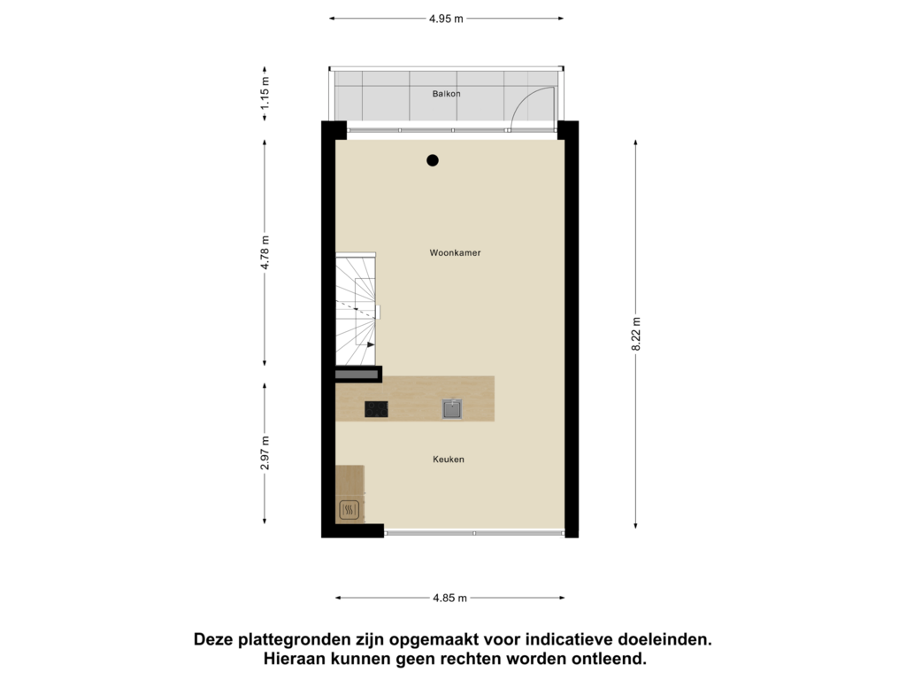 View floorplan of Eerste Verdieping of Paradijsselpark 134