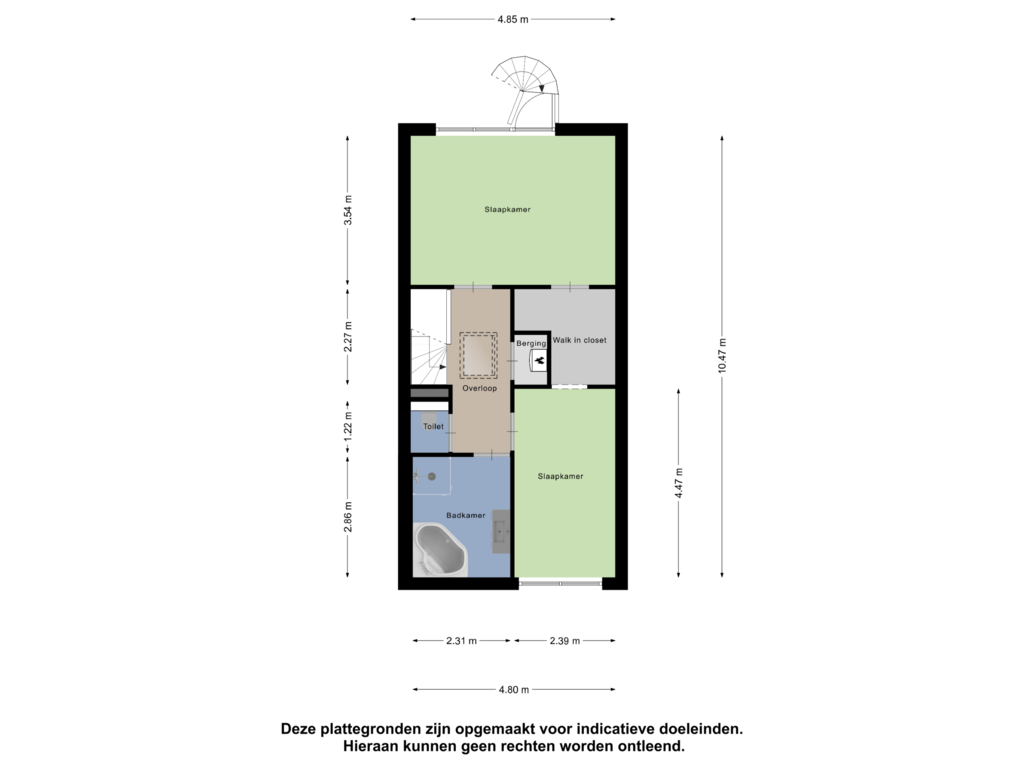 View floorplan of Derde Verdieping of Paradijsselpark 134