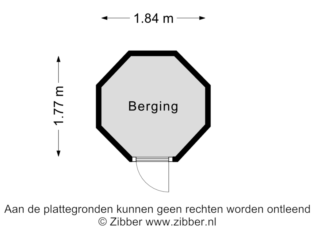 View floorplan of Berging of Rietven 4