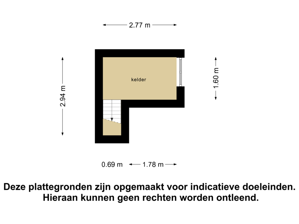 View floorplan of Kelder of Schaepmanstraat 5