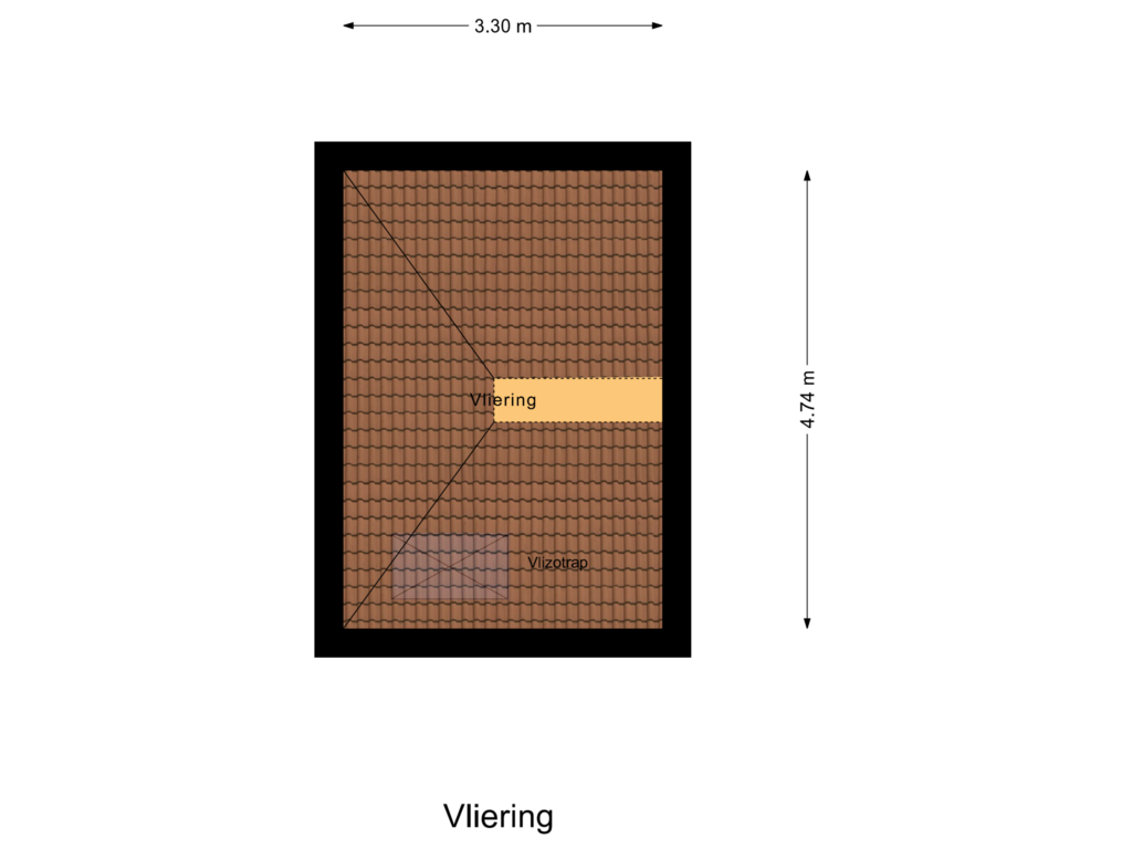 View floorplan of Vliering of Oostmeerlaan 318