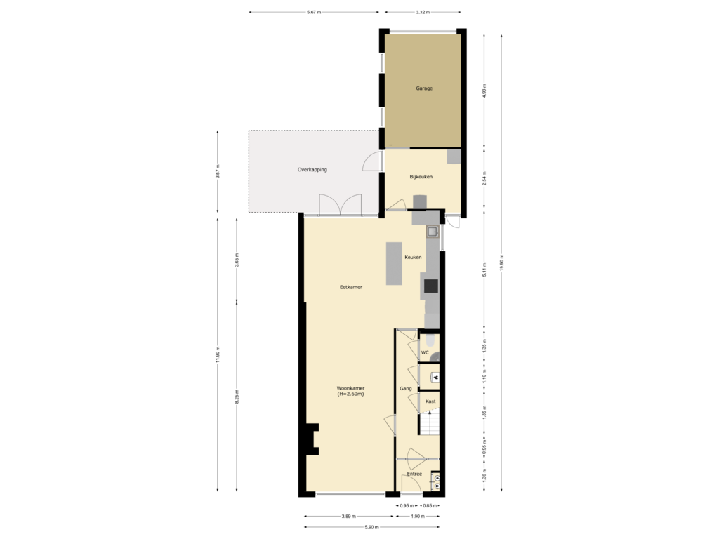 Bekijk plattegrond van begane grond van Rijksstraatweg 103