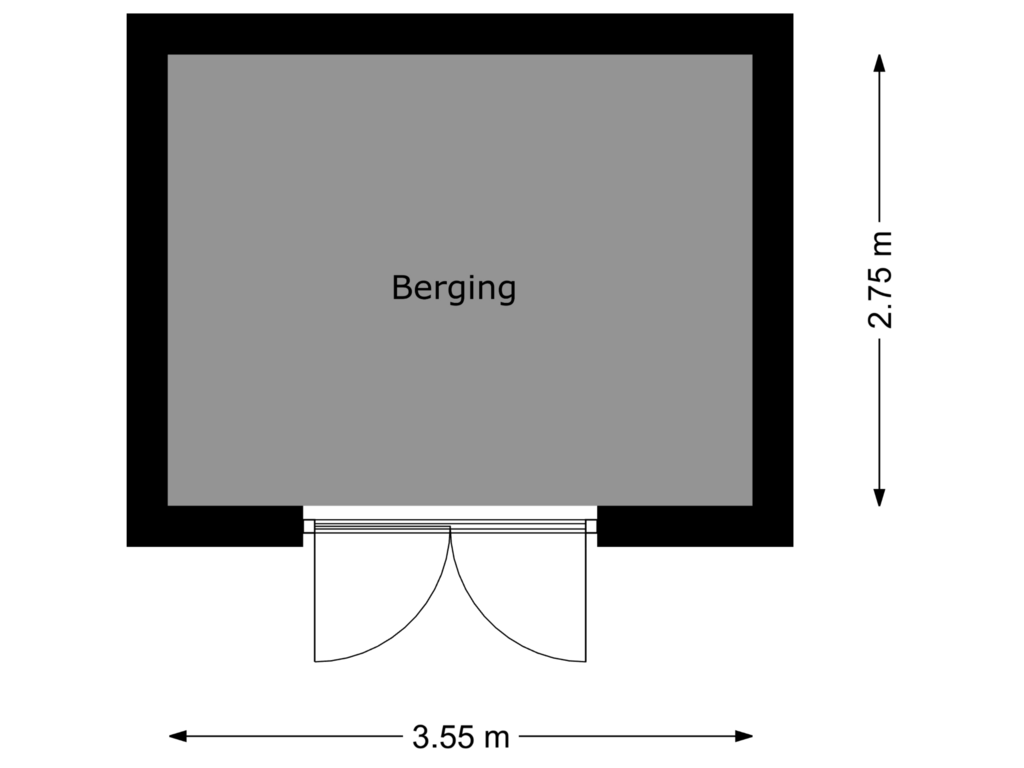 Bekijk plattegrond van berging van Rijksstraatweg 103