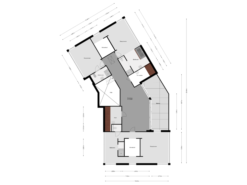 Bekijk plattegrond van 1e Verdipeing van Grevelingenhout 90