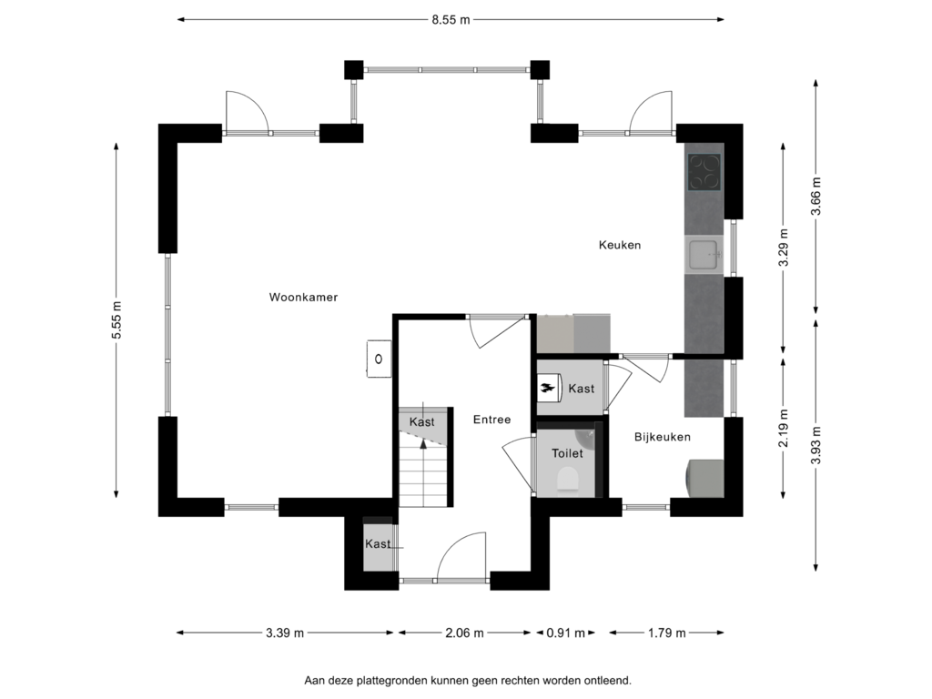 View floorplan of Begane grond of Duinenweg 5-2