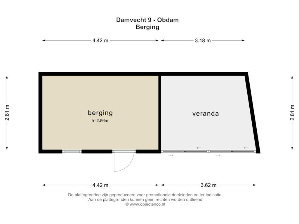 Bekijk plattegrond van Berging van Damvecht 9