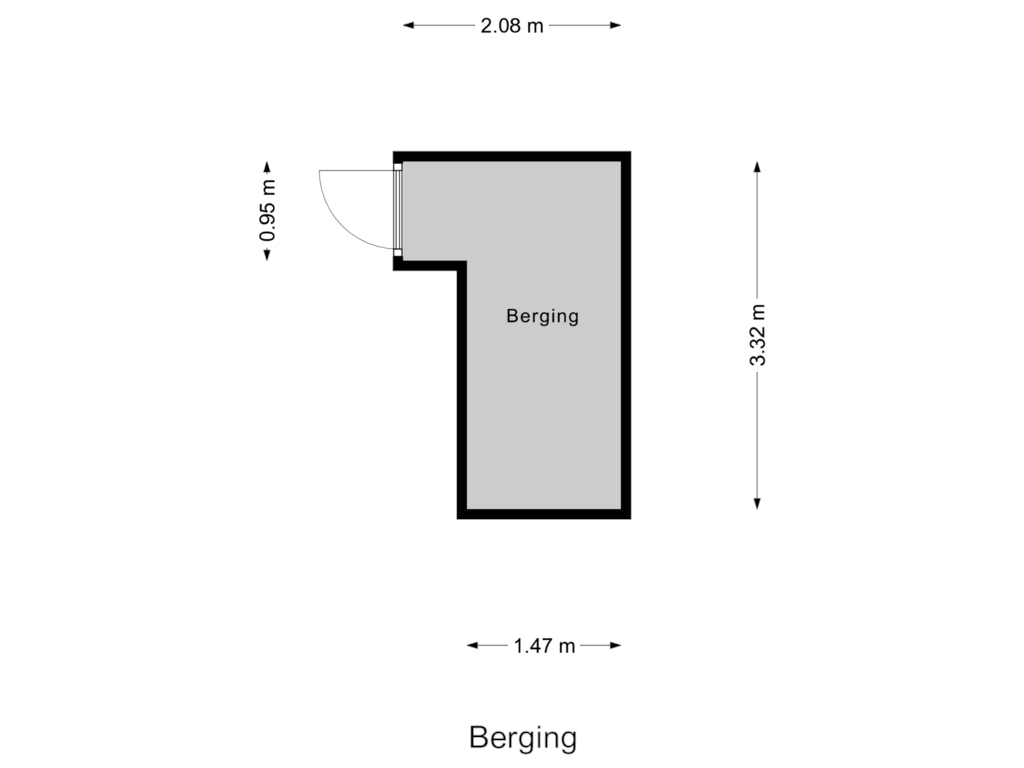 View floorplan of Berging of Thorbeckelaan 67