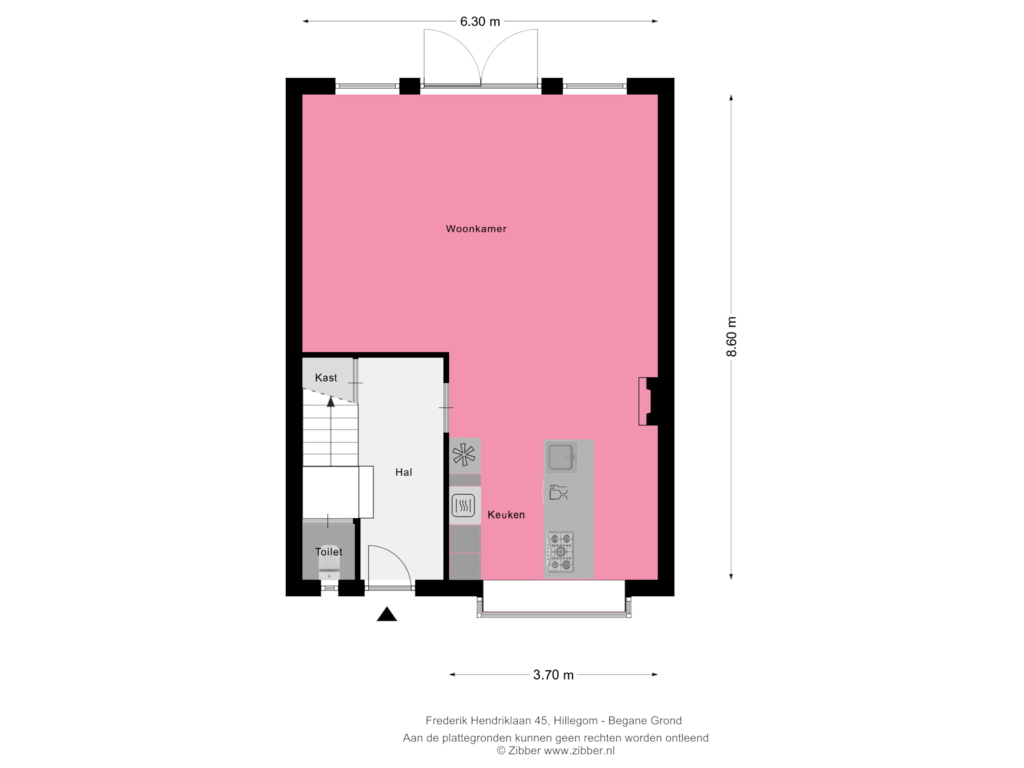 Bekijk plattegrond van Begane Grond van Frederik Hendriklaan 45