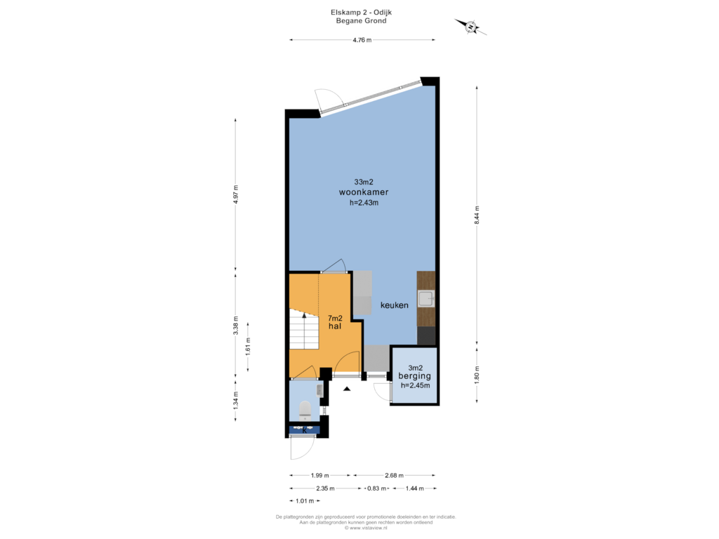 View floorplan of BEGANE GROND of Elskamp 2