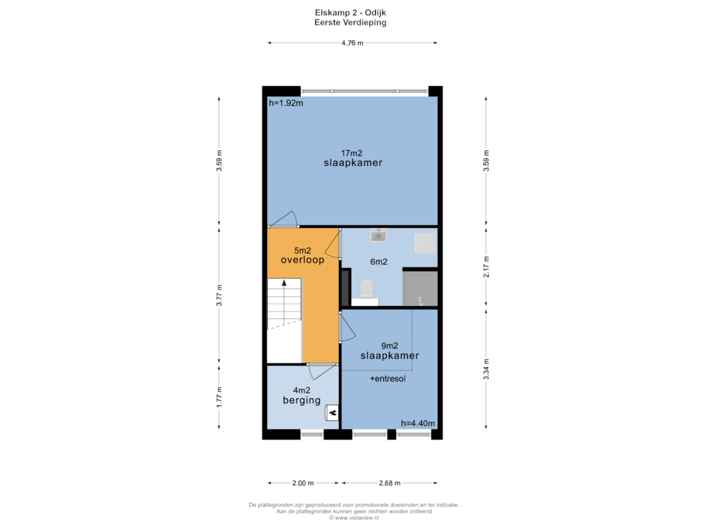 View floorplan of EERSTE VERDIEPING of Elskamp 2