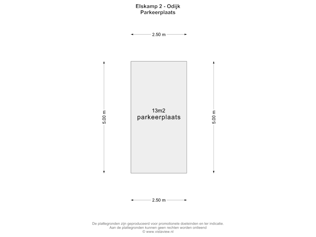 View floorplan of PARKEERPLAATS of Elskamp 2