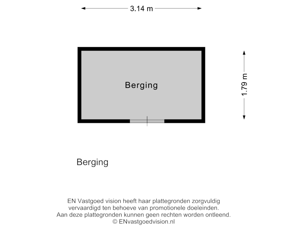 Bekijk plattegrond van Berging van Voorstraat 61