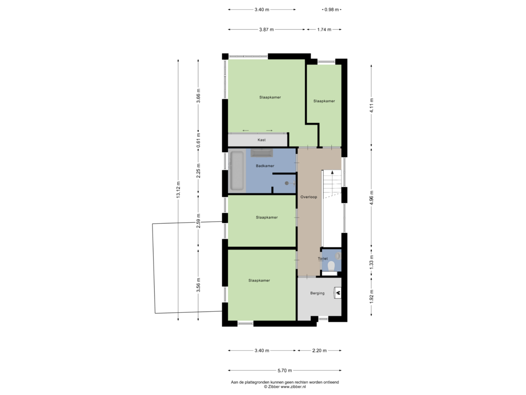 Bekijk plattegrond van Eerste Verdieping van Manillehof 5