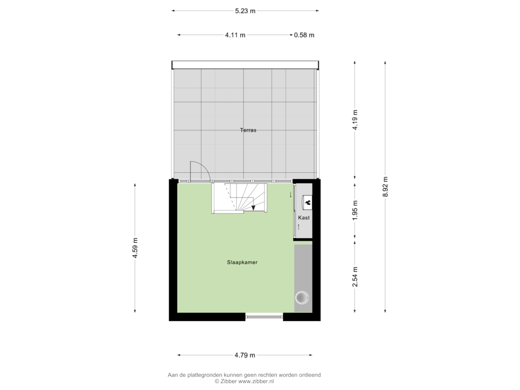 Bekijk plattegrond van Tweede Verdieping van Bremenstraat 74