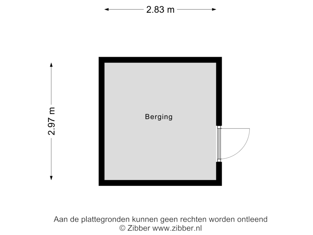 Bekijk plattegrond van Berging van Bremenstraat 74