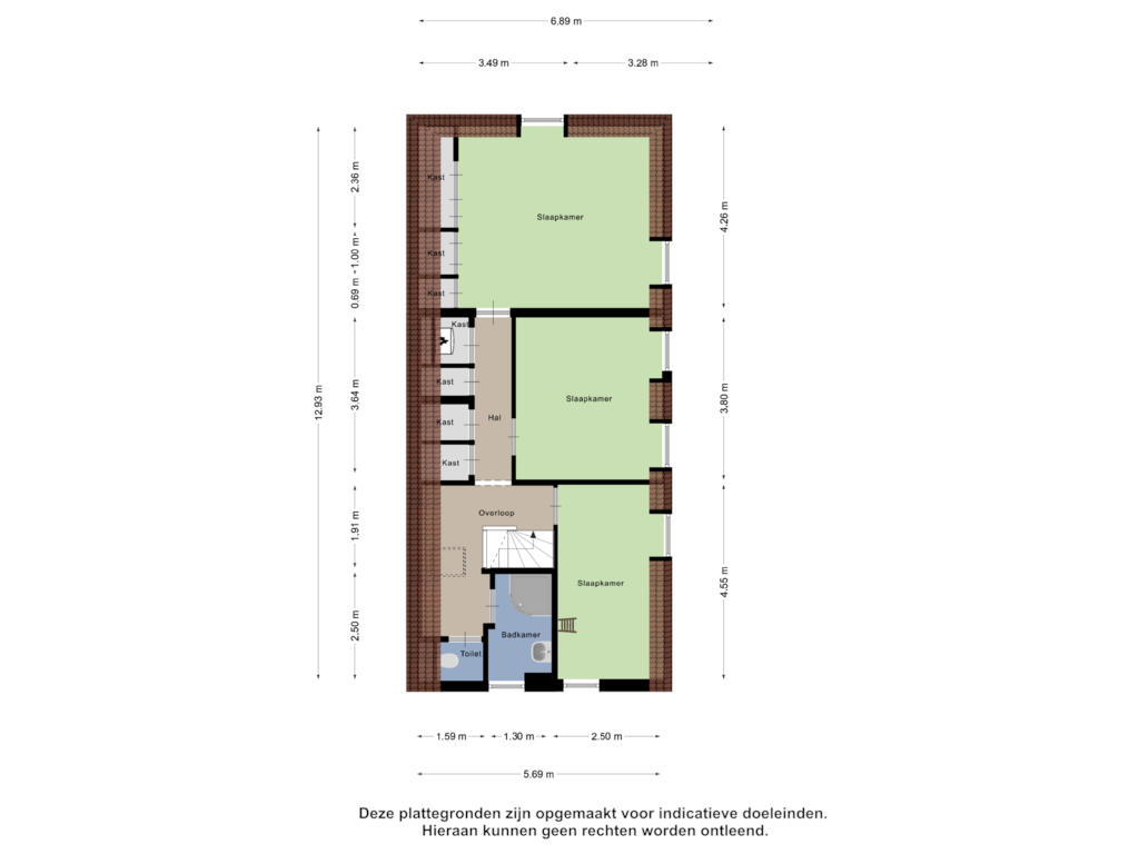 View floorplan of Eerste Verdieping of Koestraat 28