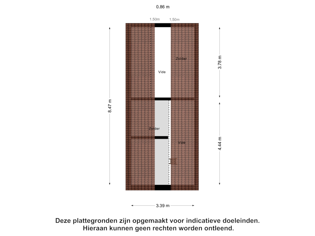 View floorplan of Zolder of Koestraat 28