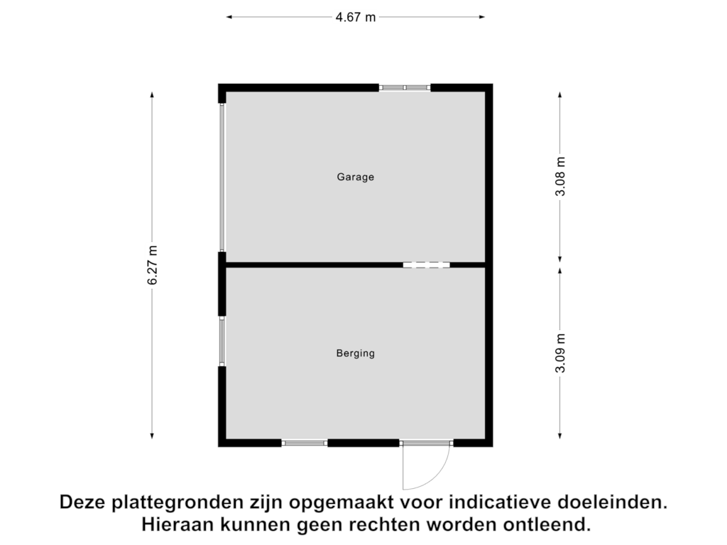 View floorplan of Garage of Koestraat 28