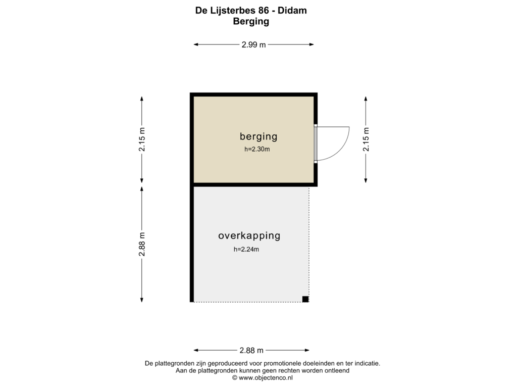 Bekijk plattegrond van BERGING van de Lijsterbes 86