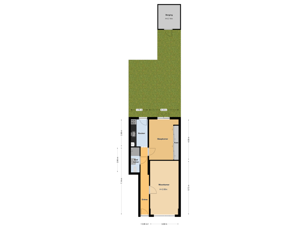 Bekijk plattegrond van Perceel van Damstraat 40