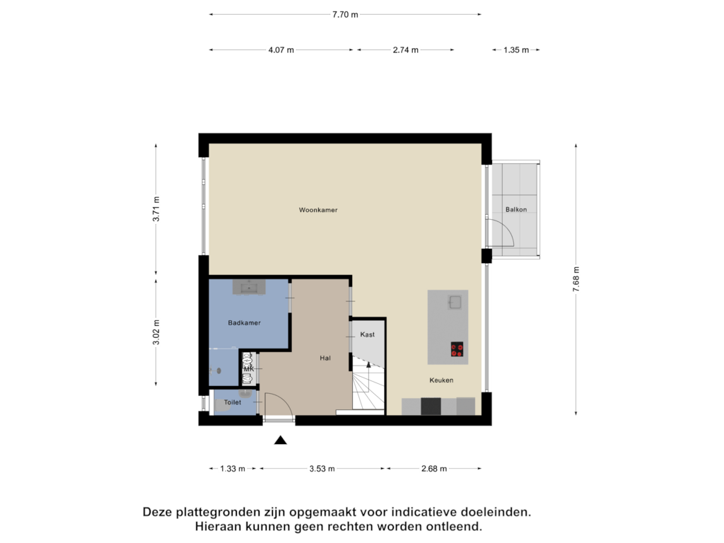 Bekijk plattegrond van Begane grond van Paasdal 77