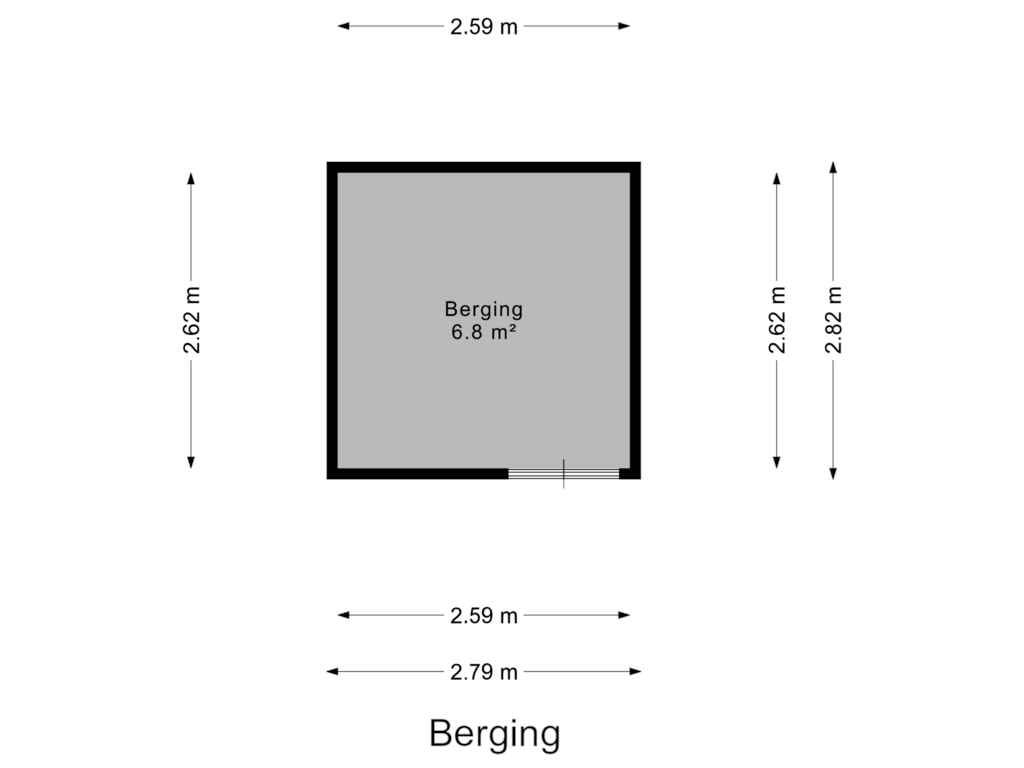 Bekijk plattegrond van Berging van Mr. Kesperstraat 13-B