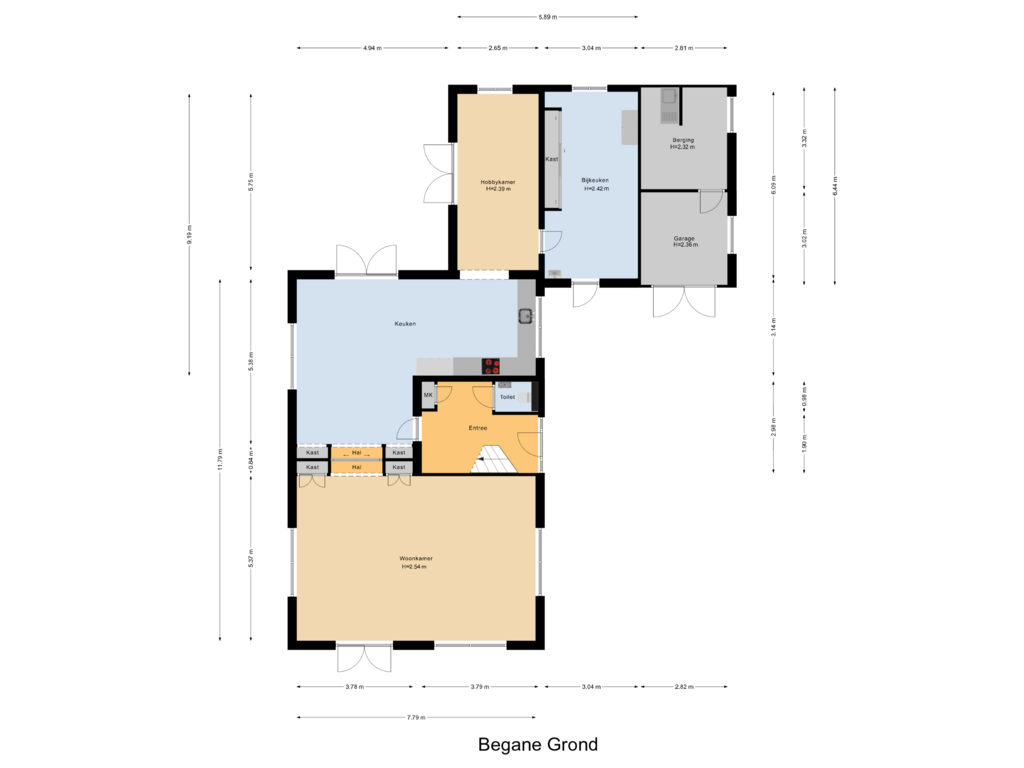 Bekijk plattegrond van Begane Grond van Verlengde Raadhuislaan 4