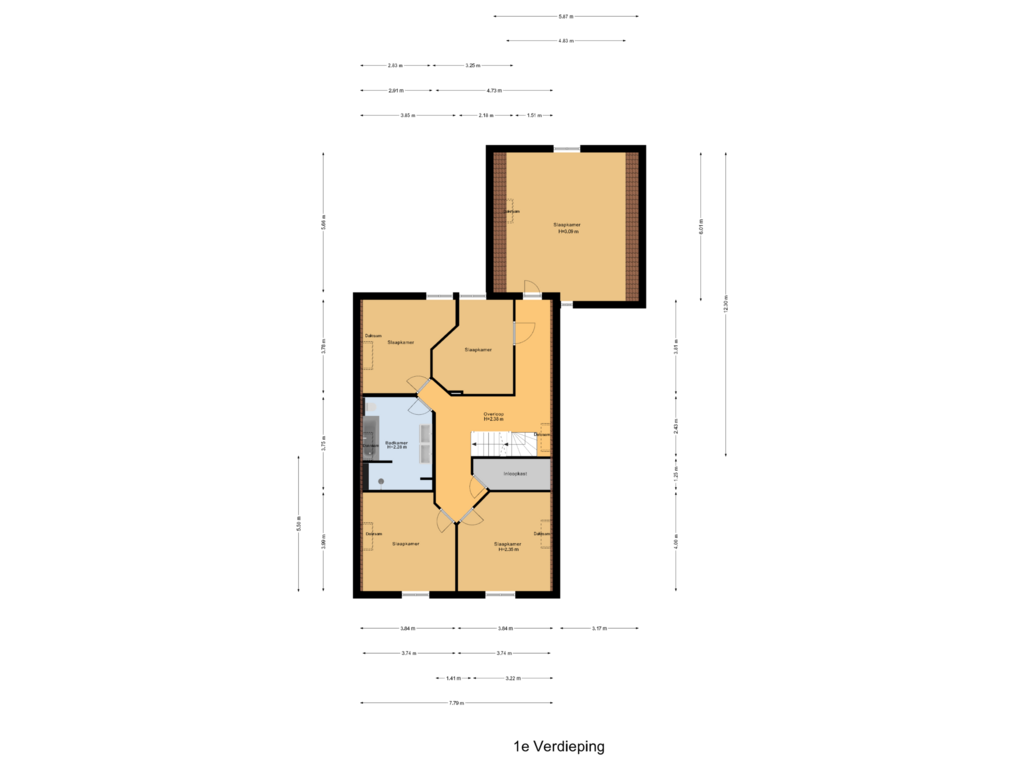 Bekijk plattegrond van 1e Verdieping van Verlengde Raadhuislaan 4