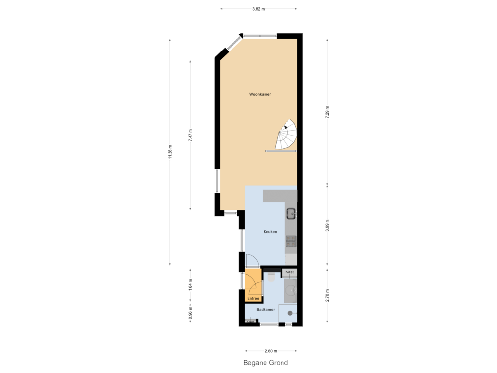 Bekijk plattegrond van Begane Grond van Weteringstraat 57