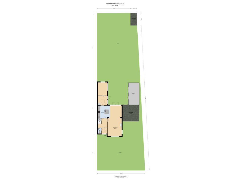 Bekijk plattegrond van Situatie van Bennekomseweg 91-A