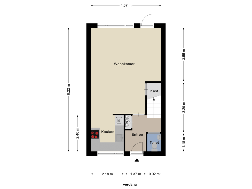 Bekijk plattegrond van Begane Grond van Wildforster 113