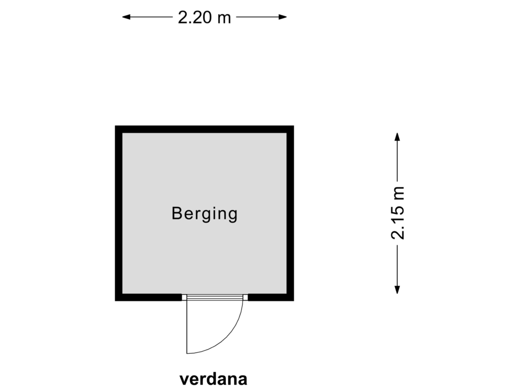 Bekijk plattegrond van Berging van Wildforster 113