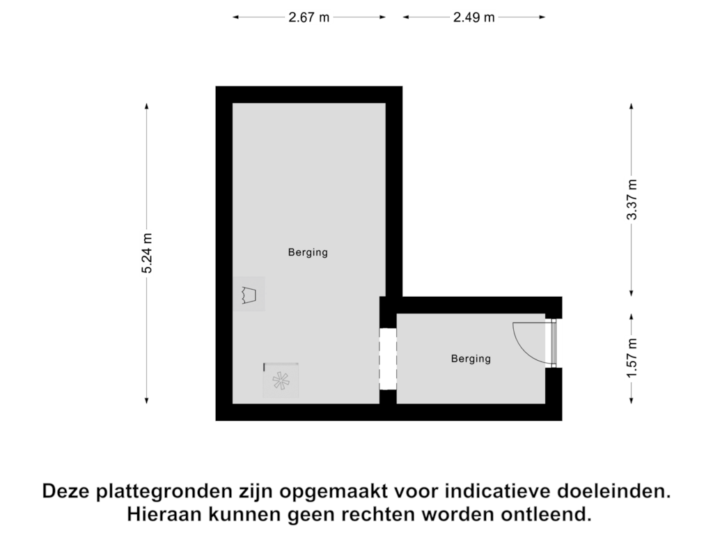 Bekijk plattegrond van Berging van Dr. Struyckenstraat 15-A