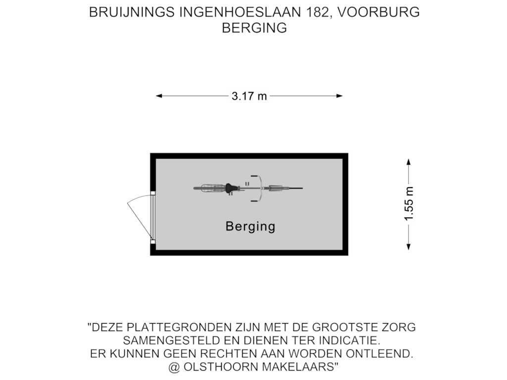 Bekijk plattegrond van Berging van Bruijnings Ingenhoeslaan 182