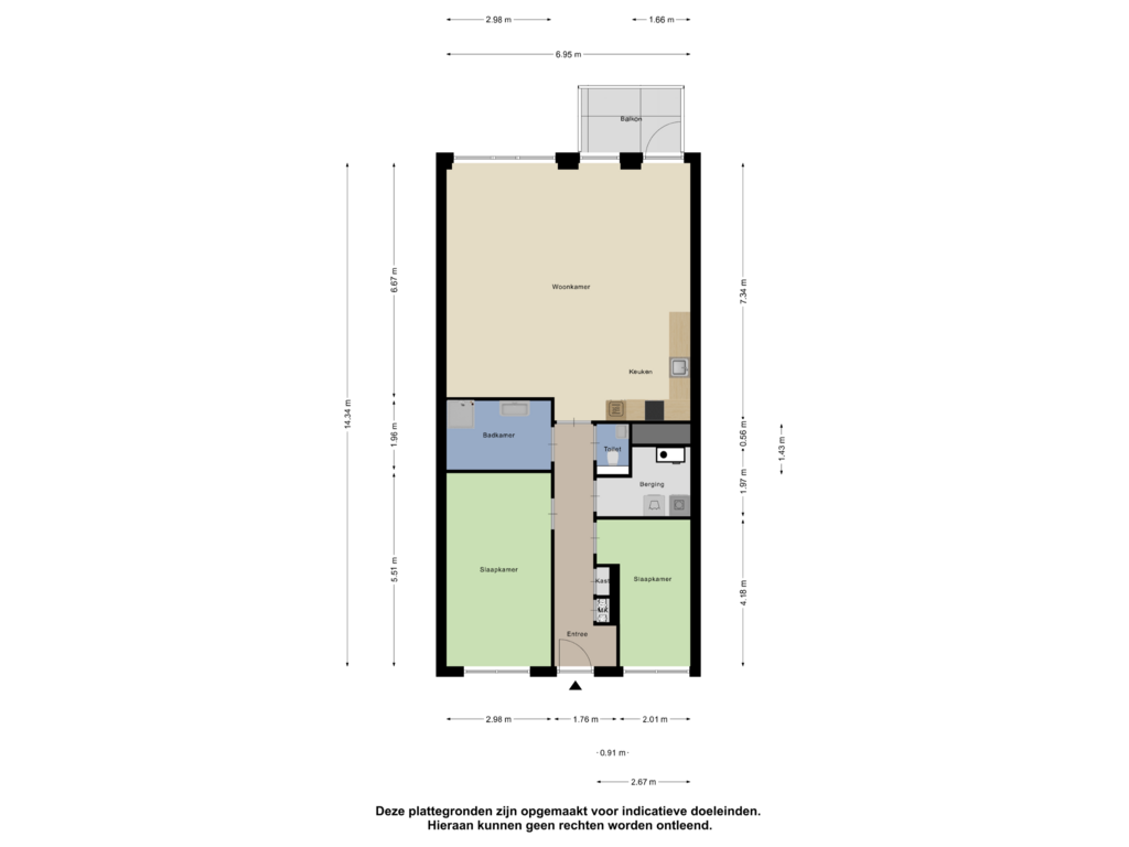 Bekijk plattegrond van Appartement van Mangoweg 421