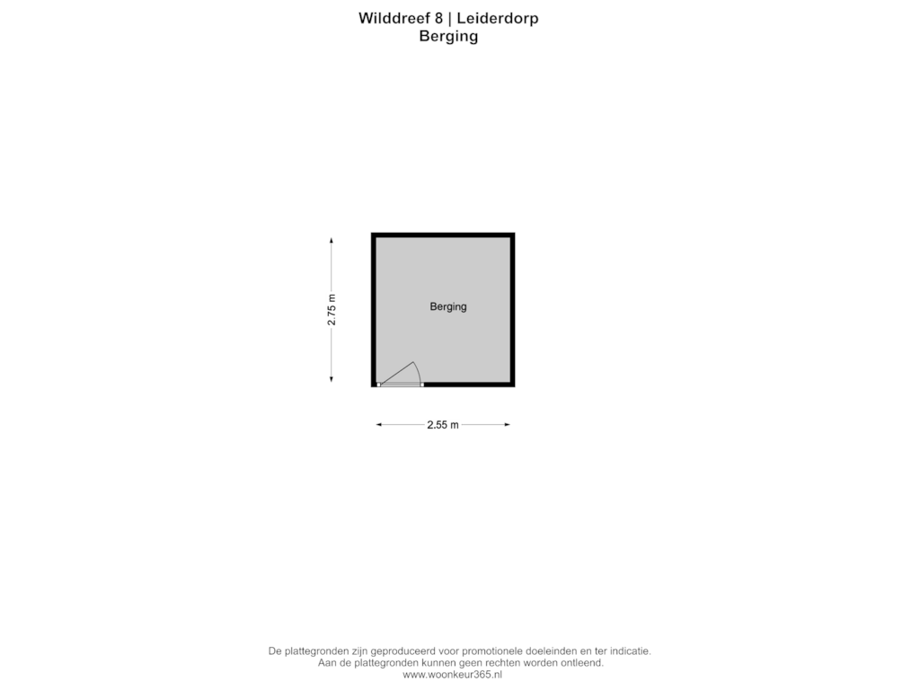 Bekijk plattegrond van Berging van Wilddreef 8